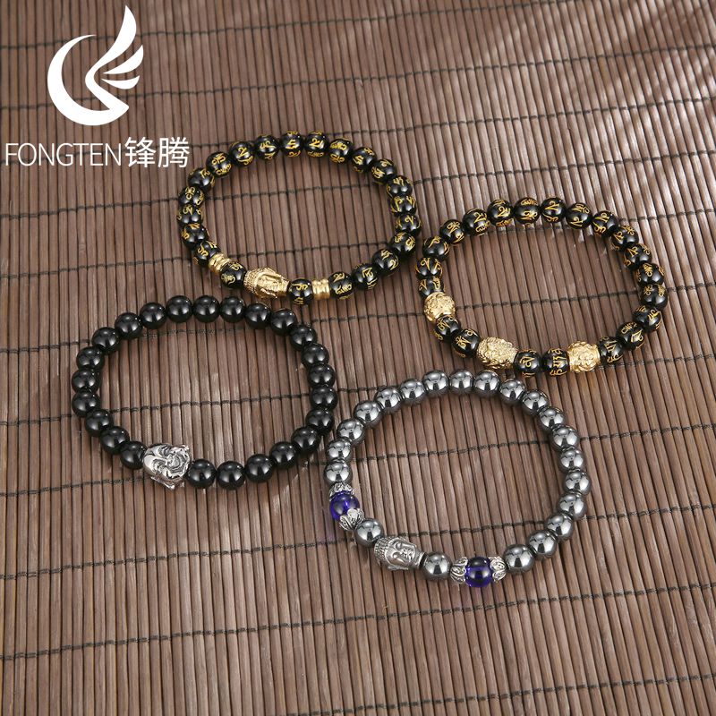 Men Accessories Bd - Fongten Religious Buddha Head Stainless Steel