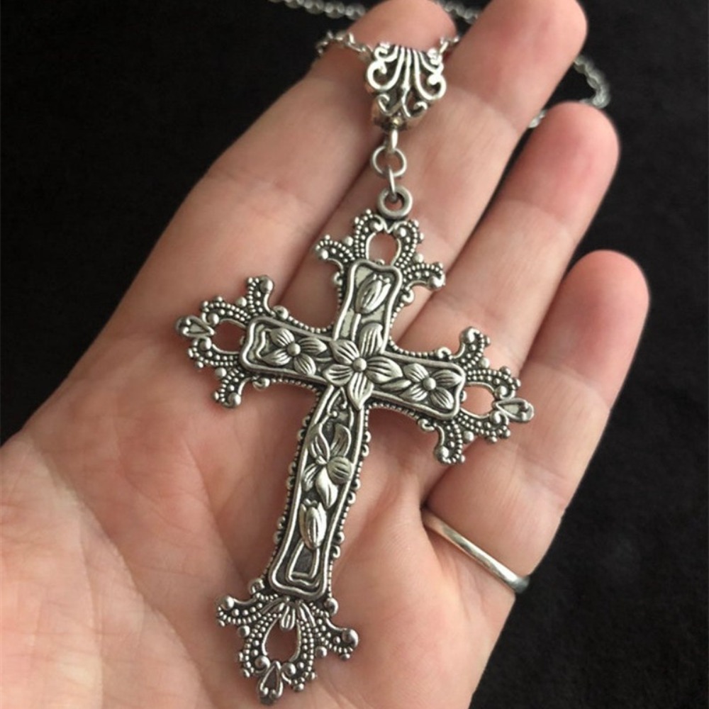 Men Accessories Silver - Gothic Victoria Silver Color Lacework Relief