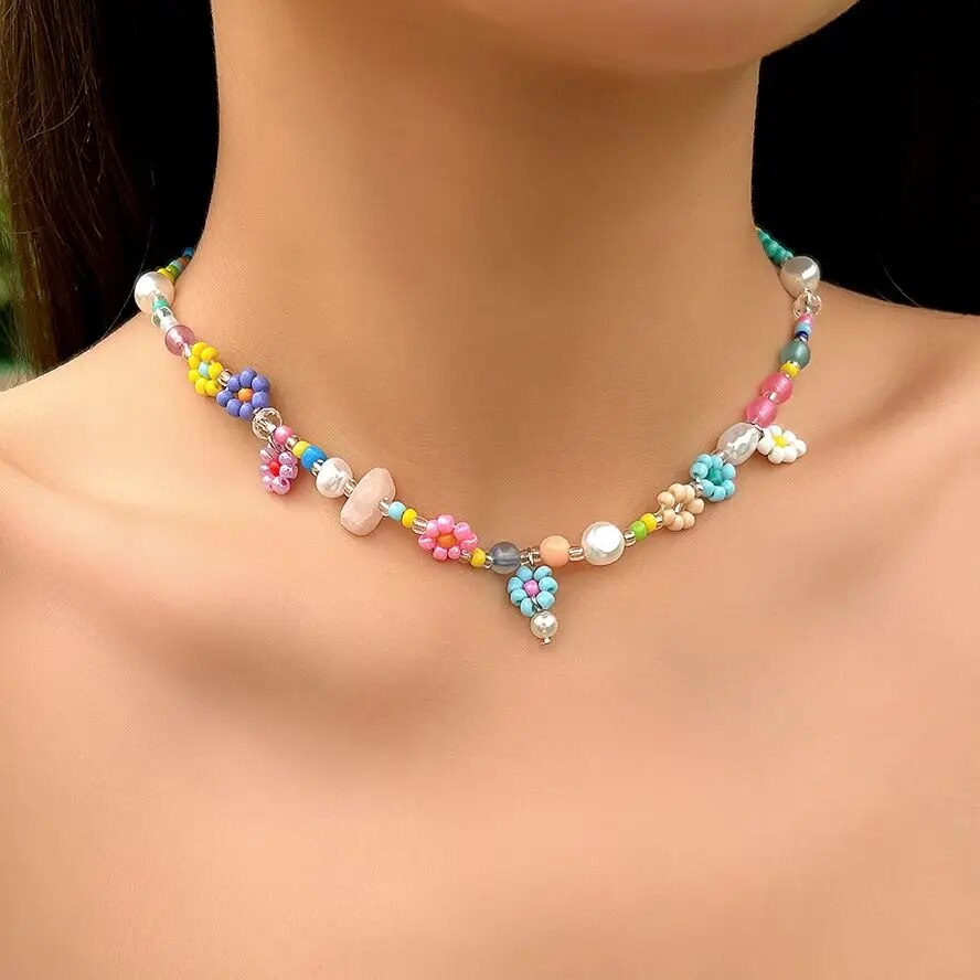 Men Accessories Aesthetic - Boho Simple Beads Imitation Pearl Choker