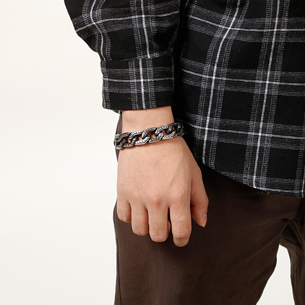 Kalen Punk Chain Skull Bangles - Men Accessories Bd ulasan dan harga