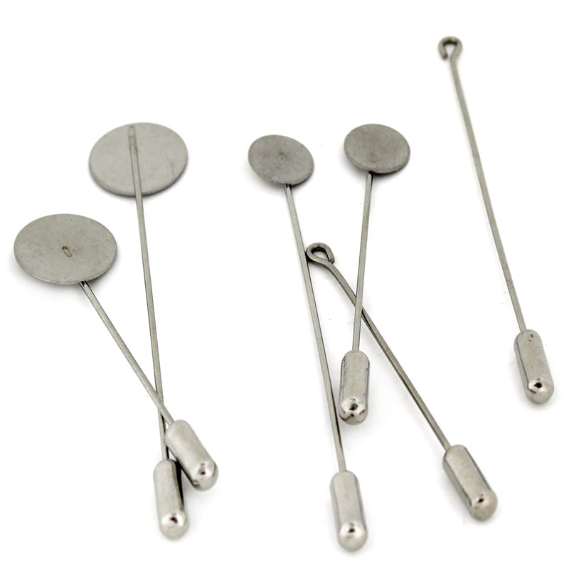 10pcs/Lot 10 15mm Stainless St - Men Accessories Brooch ulasan dan harga