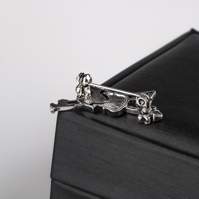 Crystal Violin Brooch Jewelry  - Men Accessories Brooch ulasan dan harga