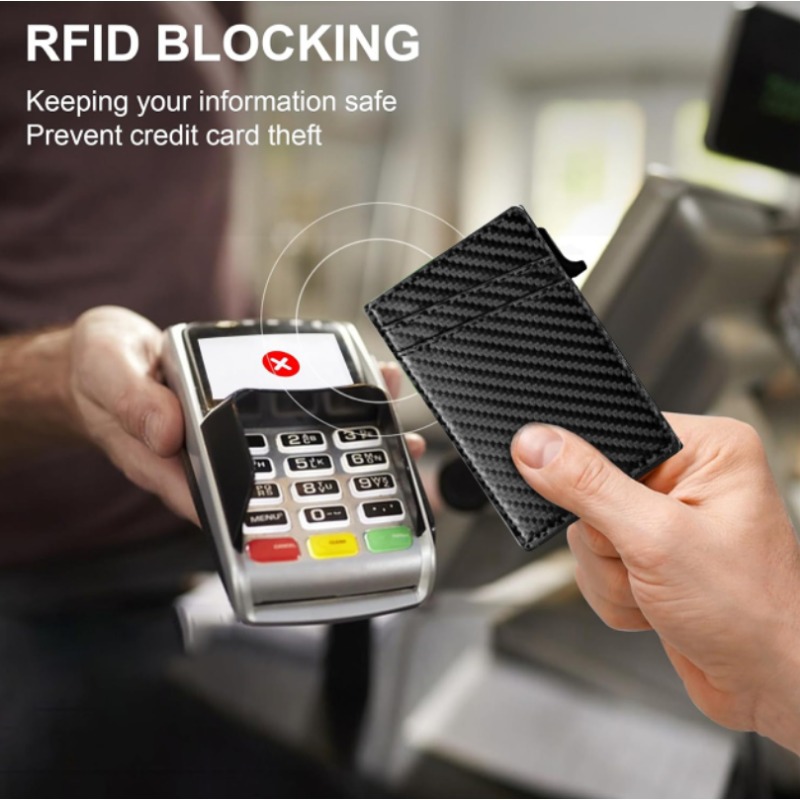 Pop up Slim Wallet for Men RFI - Card Case Minimalist ulasan dan harga