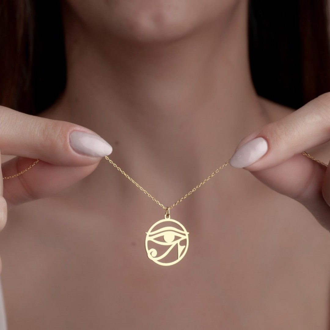 Retro Egypt Eye of Ra Pendant  - Men'S Accessories Jewelry Egypt ulasan dan harga