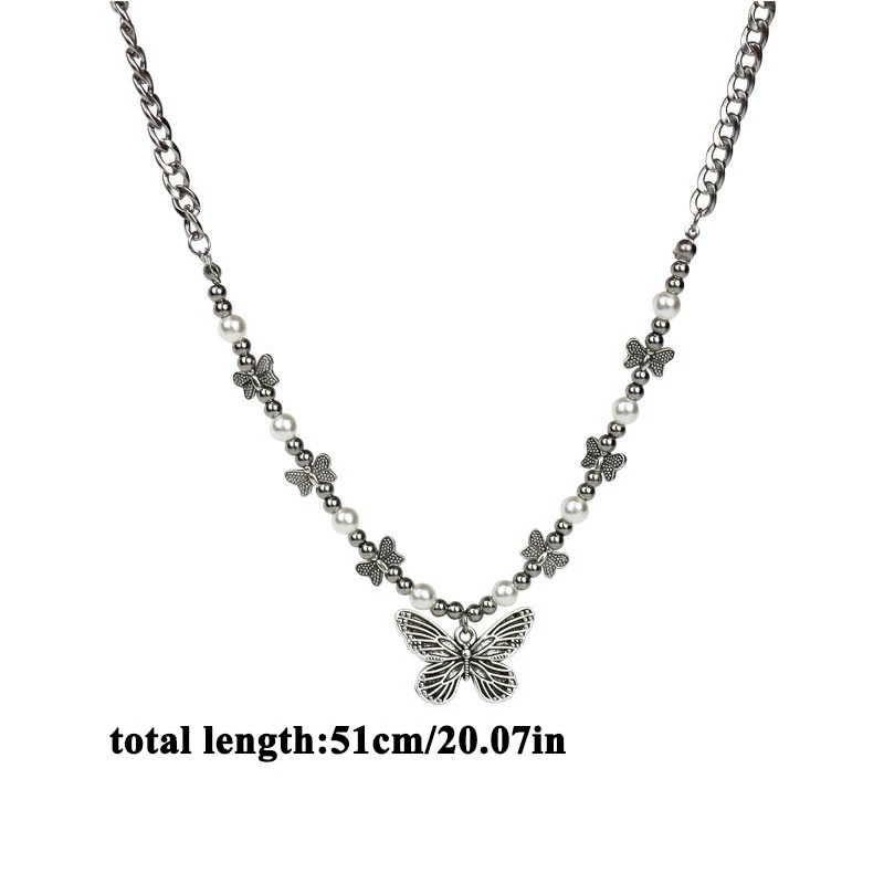 Gothic Butterfly Pendant Neckl - Men Accessories Aesthetic ulasan dan harga