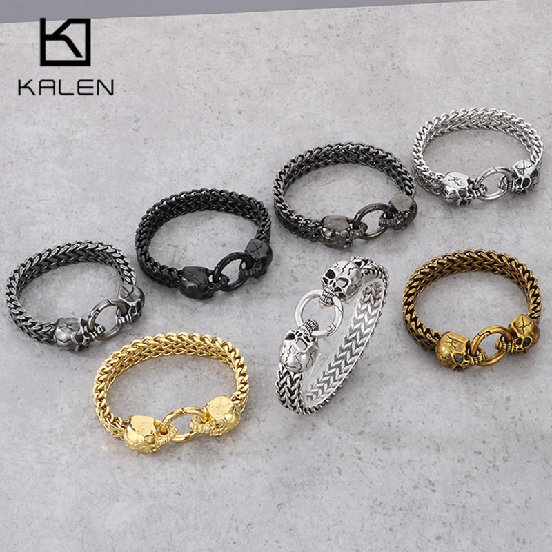 KALEN Punk Stainless Steel Sku - Men Accessories Bd ulasan dan harga