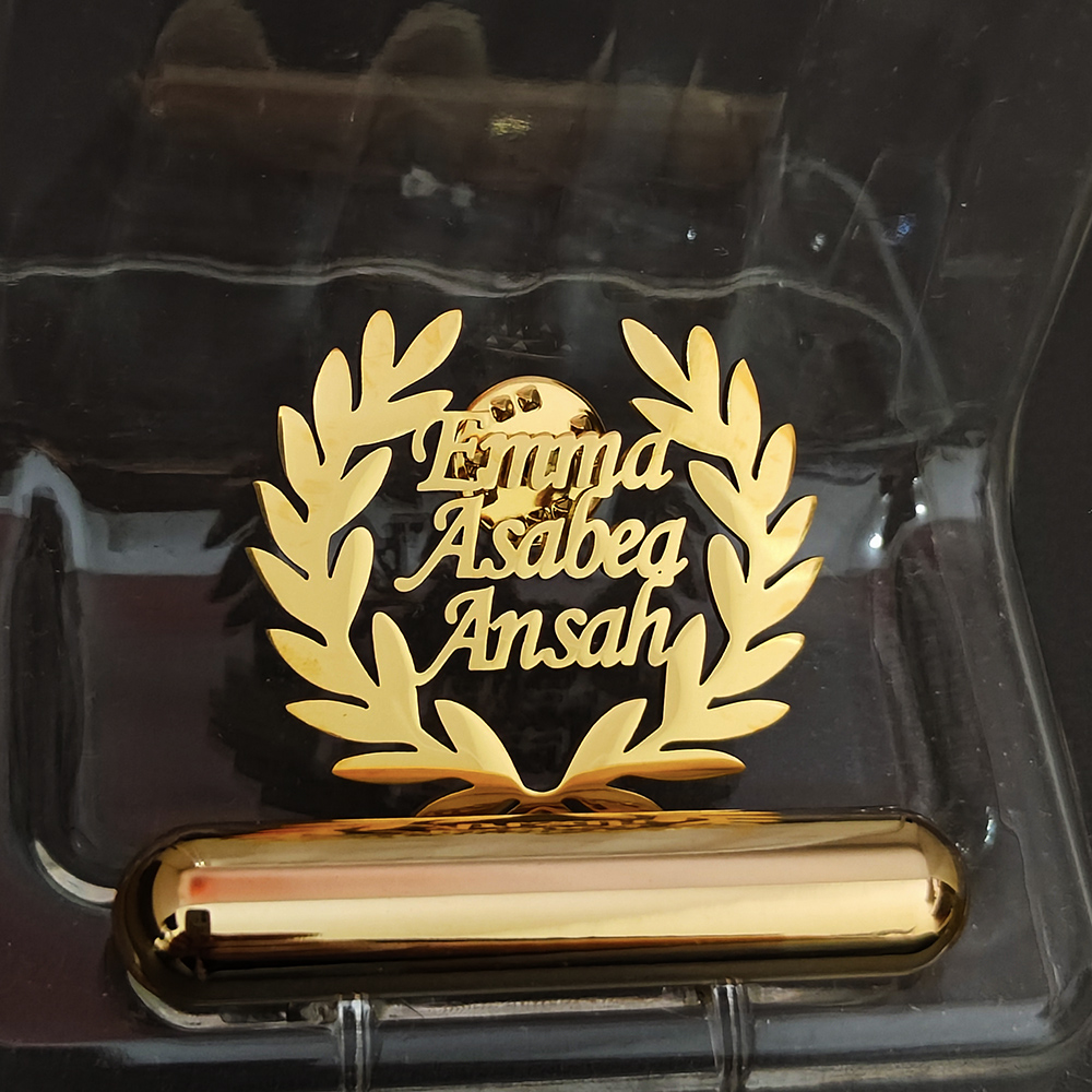 Customized Men Women Name Lett - Men Accessories Brooch ulasan dan harga