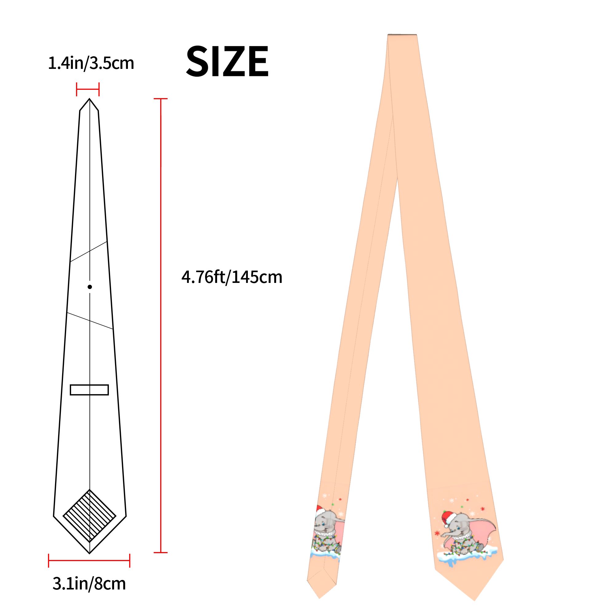Cute Cartoon Dumbos Neckties M - Men Accessories For Wedding ulasan dan harga