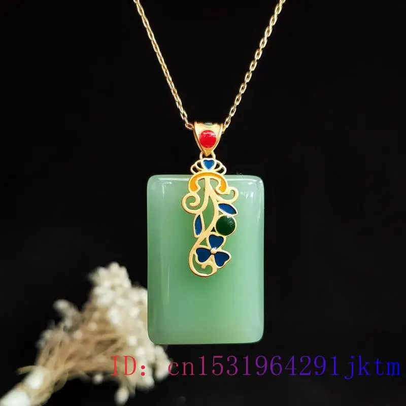 Jade Pendant Necklace Amulet C - Men Accessories Silver ulasan dan harga