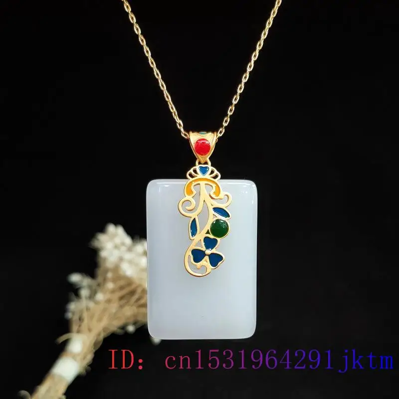 Jade Pendant Necklace Amulet C - Men Accessories Silver ulasan dan harga