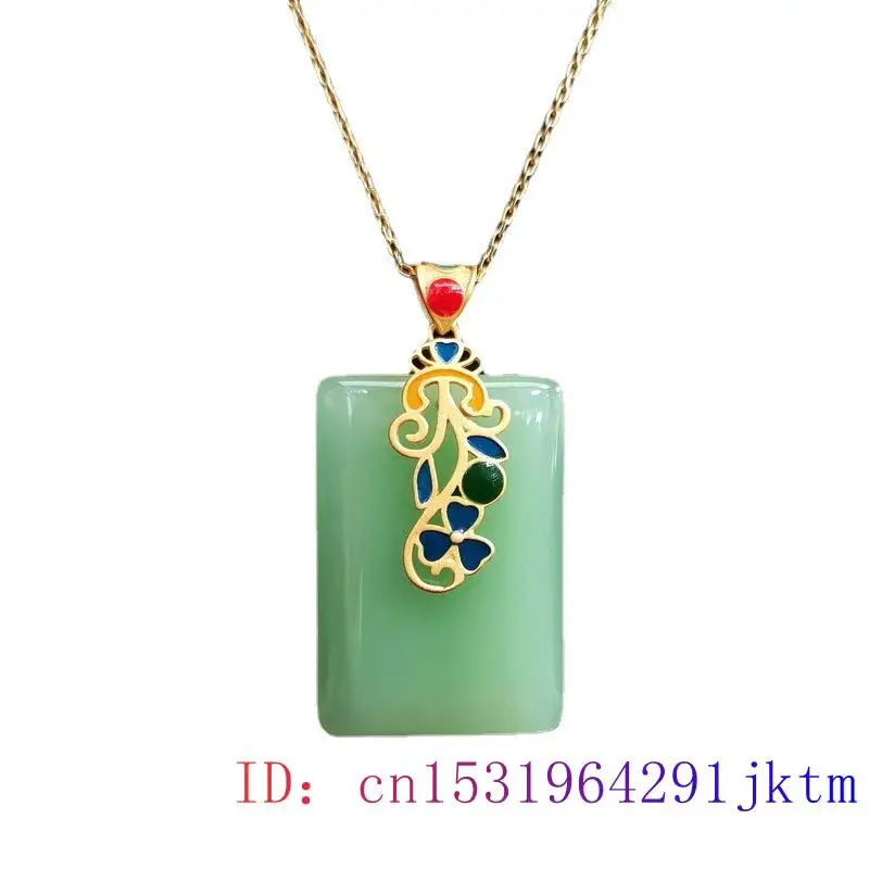 Jade Pendant Necklace Amulet C - Men Accessories Silver ulasan dan harga