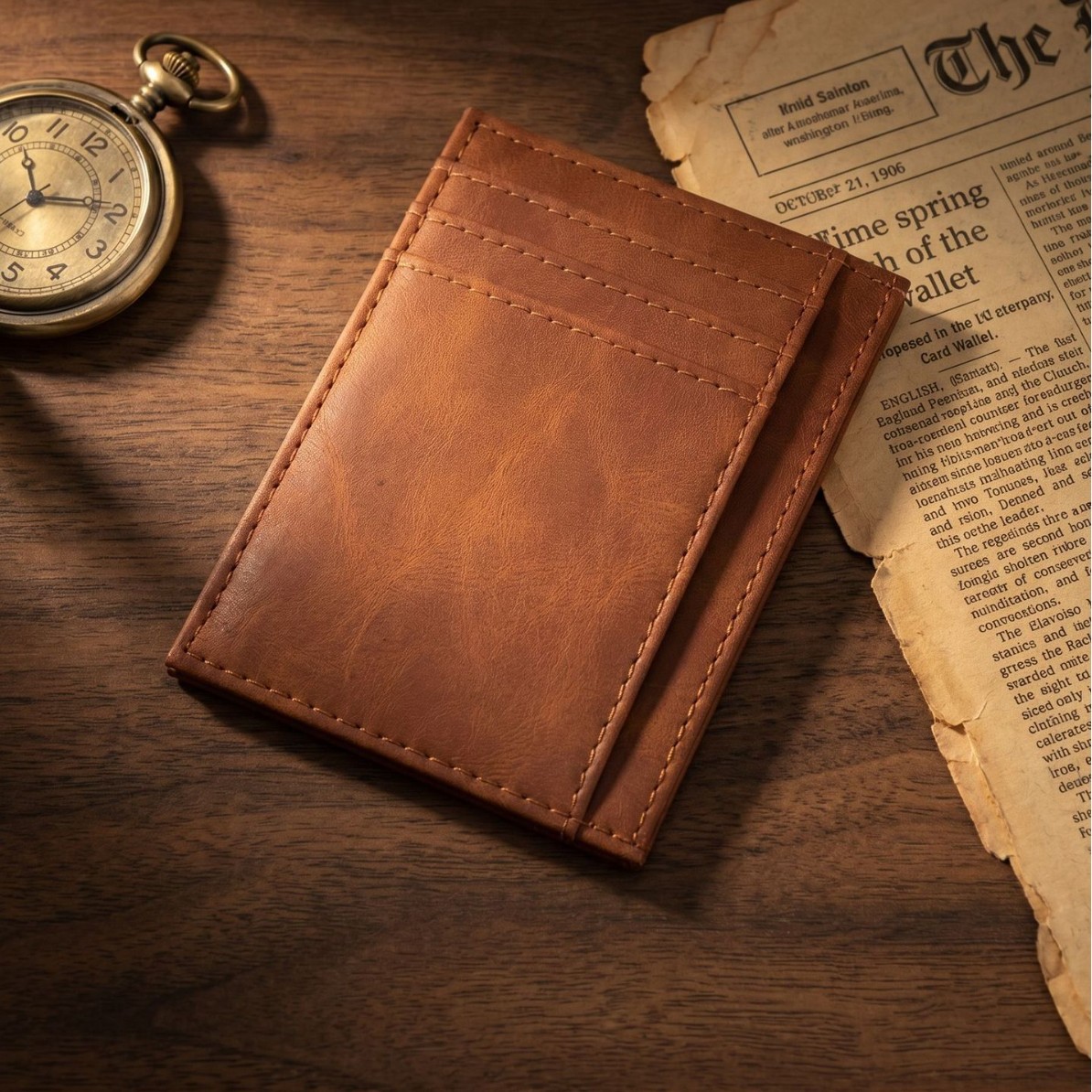 Ultra Slim PU Leather Card Hol - Card Case Minimalist ulasan dan harga