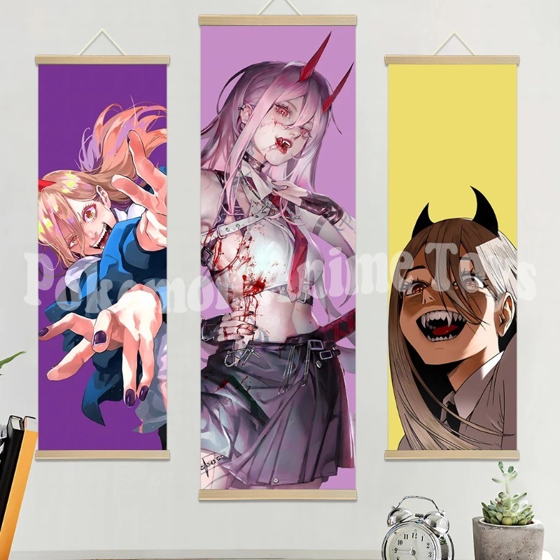 Chainsaw Man Anime Poster Wood - Quality Men'S Accessories ulasan dan harga