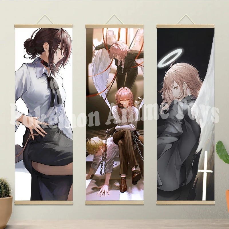 Chainsaw Man Anime Poster Wood - Quality Men'S Accessories ulasan dan harga