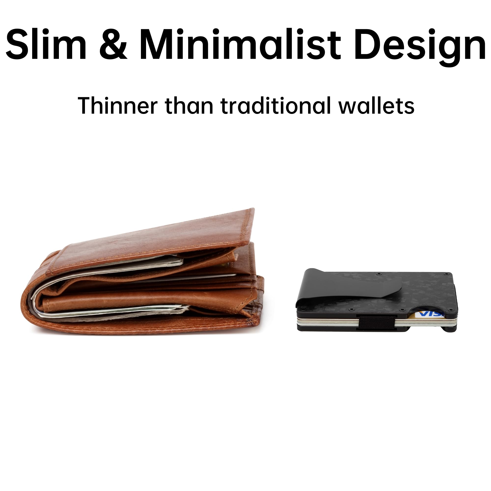 Carbon Fiber Wallet, Metal Mon - Card Case Minimalist ulasan dan harga