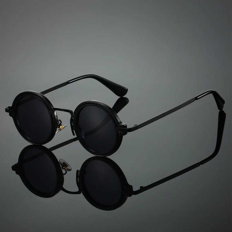 New Retro Metal Round Frame Su - Quality Men'S Accessories ulasan dan harga