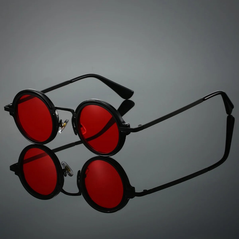 New Retro Metal Round Frame Su - Quality Men'S Accessories ulasan dan harga
