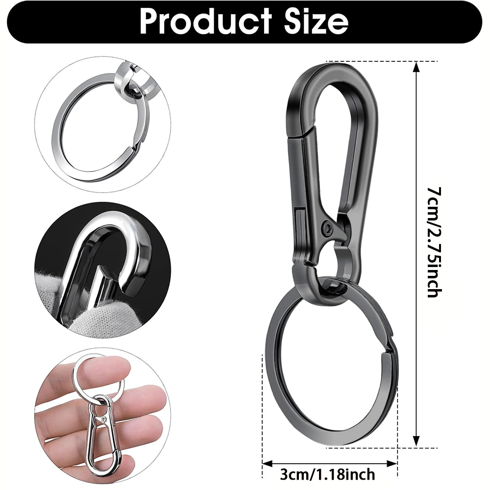 6/12/20 Pcs Alloy Clip Keychai - Men Accessories Bag ulasan dan harga